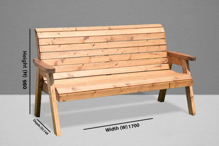 Traditional Pine Bench.
